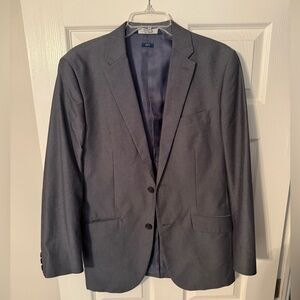 Perry Ellis Slim Fit Plaid Print Suit Jacket 38R